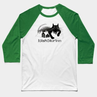 Jólakötturinn - The Yule Cat Baseball T-Shirt